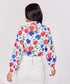 Neck Detailed Chiffon Printed Top